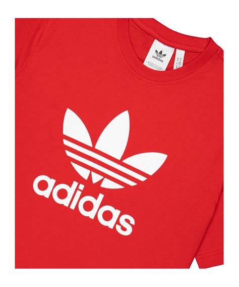 adidas trefoil t shirt damen weiß rot|Adidas originals trefoil t shirt.